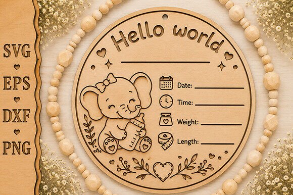 Download Baby Milestone Sign Laser Cut File - Premium Resources