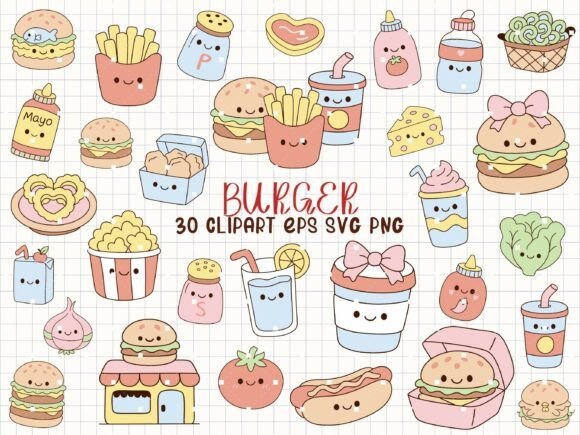 Download Burger Svg Fast Food Clipart Doodle - Fast food Collection