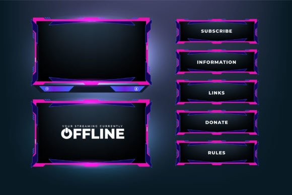 Download Live Gaming Overlay Template Vector - Overlay Collection