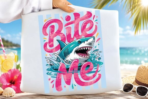 Download Bite Me Shark Ocean Beach Summer PNG - Premium Resources