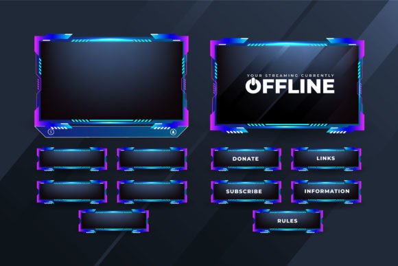 Download Broadcast Streaming Overlay Vector - Overlay Collection